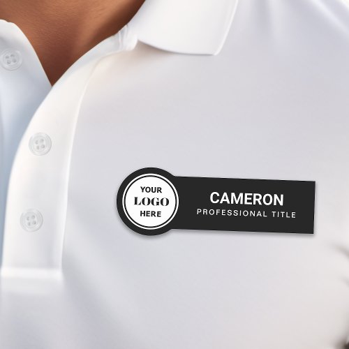 Black Company Logo Name Tag