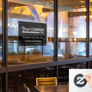 Black Company Sign for Window or Door