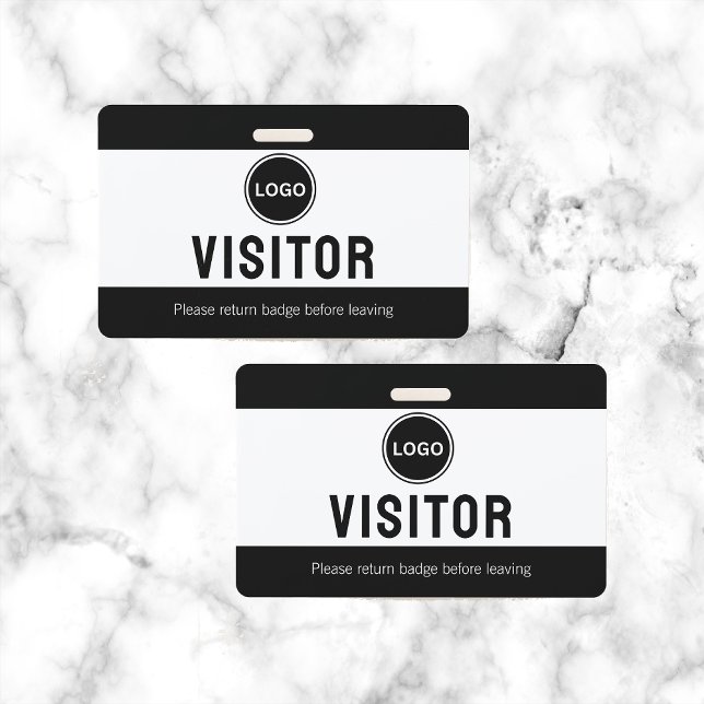 Black Company Visitor Logo Modern Badge (Creator Uploaded)