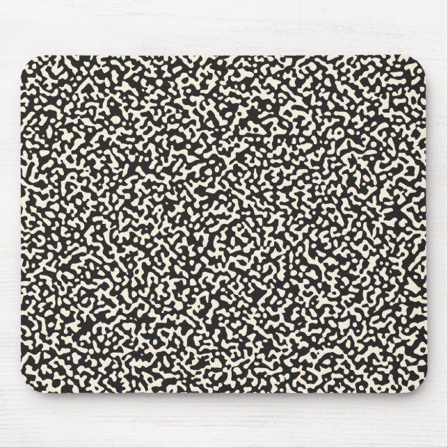 Black Composition Book Seamless Pattern Mouse Pad (Front)