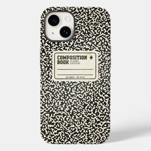 Black Composition Notebook Case_Mate iPhone Case