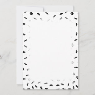 Black Confetti Dog Paw Print Pattern Announcement