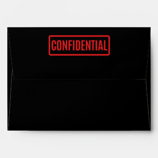 Black Confidential Envelope
