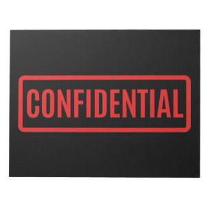 Black Confidential Notepad