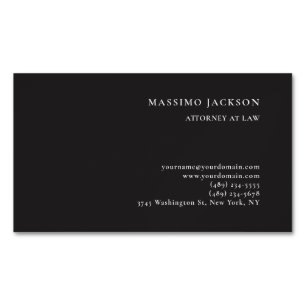 Black Consultant Attorney at Law Professional Business Card Magnet
