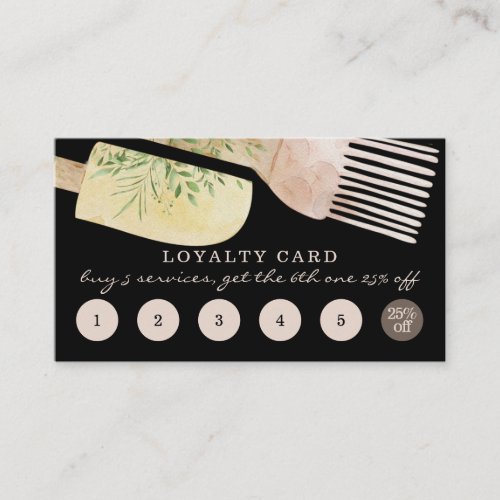 Black cook Pastry Patisserie Loyalty Bakery Business Card