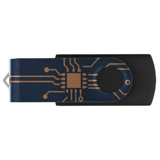 Black & Copper Circuit Board USB Flash Drive