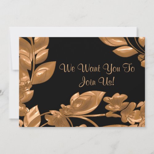 Black &amp; Copper Garden Invite