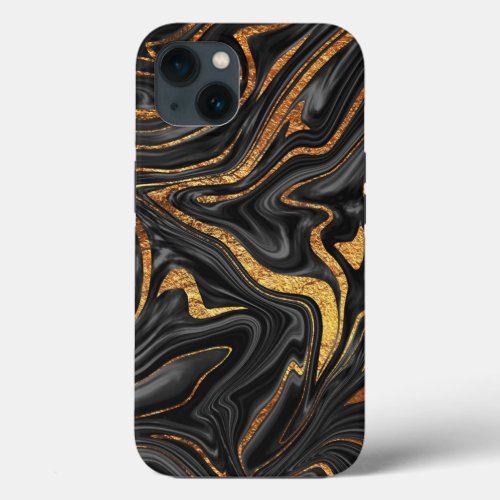 Black Copper Marble 1 decor art iPhone 13 Case