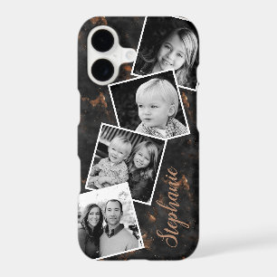 Black Copper Smoke Photo Collage Personalized iPhone 17 Case