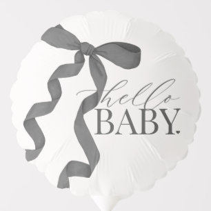 Black Coquette Bow Girl Baby Shower Decor Balloon