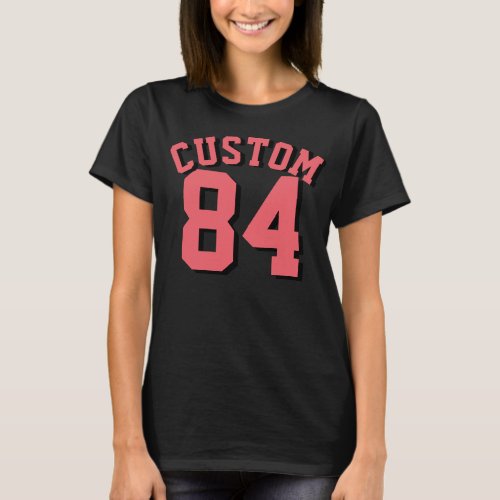 Black  Coral Adults  Sports Jersey Design T_Shirt