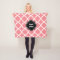 Black & Coral Monogram | Fleece Blanket