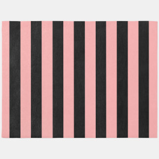 Black & Coral Pink Striped Outdoor Rug
