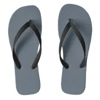 Black coral solid color flip flops Zazzle