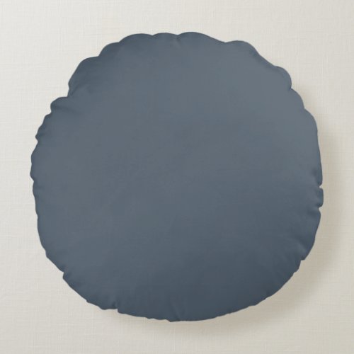 Black Coral Solid Color Round Pillow