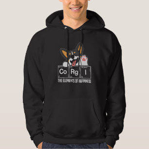 Black Corgi Periodic Table Chemistry Science Teach Hoodie