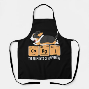 Black Corgi The Elements Of Happiness Pediotric Ta Apron
