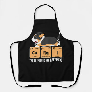 Black Corgi The Elements Of Happiness Pediotric Ta Apron