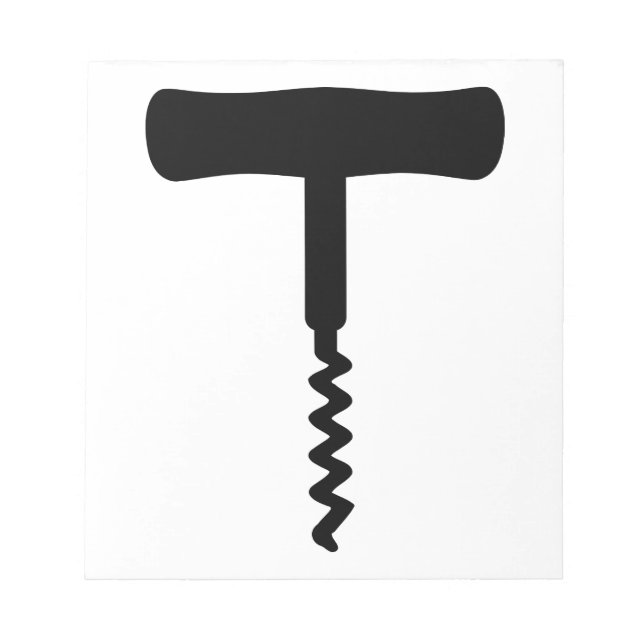 Black Corkscrew Notepad (Front)