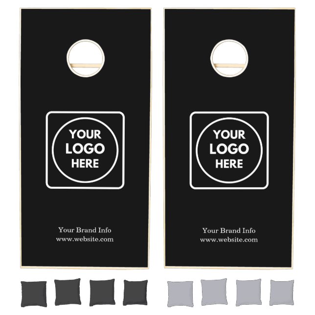 Black Cornhole Set | Custom Corporate Logo Outdoor (Set)