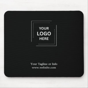 Black Corporate Business Logo Mouse Pad Design