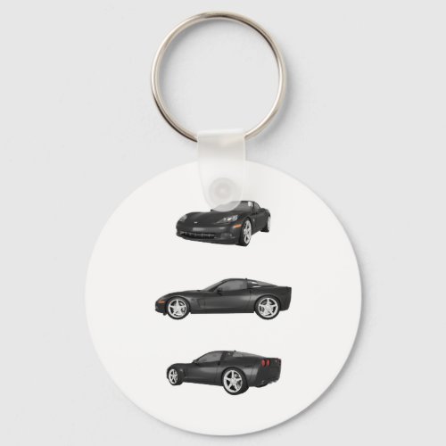 Black Corvette Keychain