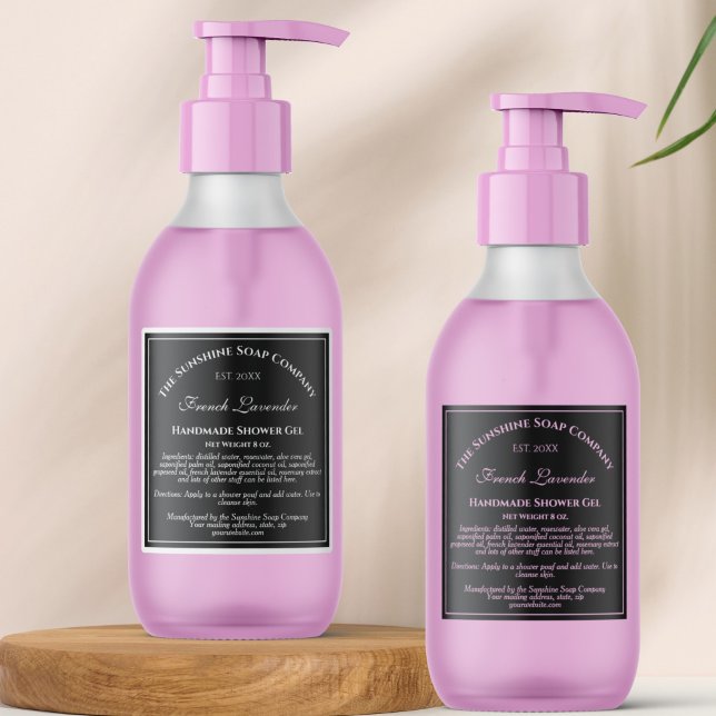 Black Cosmetics Bottle Label 2.5" x 2.5" (Creator Uploaded)