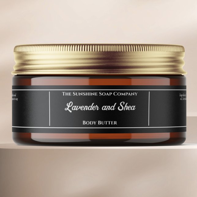 Black Cosmetics Jar Label 1 x 7.25 (Creator Uploaded)