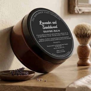 Black Cosmetics Jar Label with Ingredients