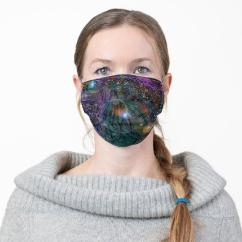 Black Cosmos Space Design Adult Cloth Face Mask