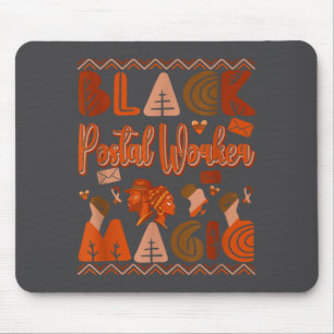 Black Costume Stal Worker Proud Afro Black Histo  Mouse Pad
