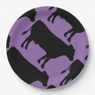 Black Cow Paper Plates