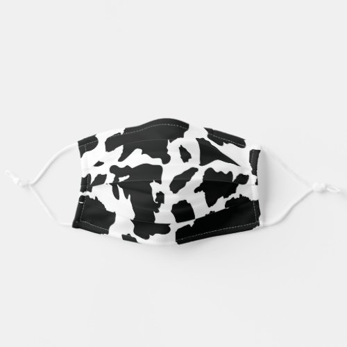 Black Cow Print Adult Cloth Face Mask