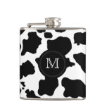 Black Cow skin | Custom Monogram Flask