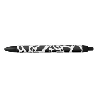 Black Cow Spots Animal Print Pattern Black Ink Pen