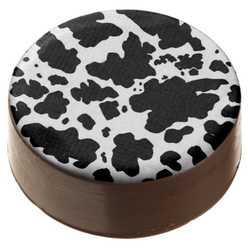 Black Cow Spots  Print Cowboy Farmer Chocolate Covered Oreo