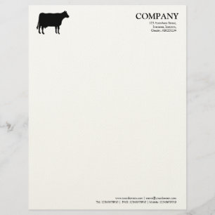 Black Cow - White (Felt) Letterhead