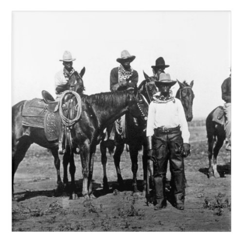 Black Cowboys At Bonham Texas 1890 Acrylic Print