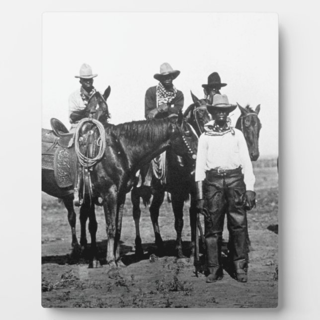 Black Cowboys At Bonham Texas 1890 Plaque (Front)