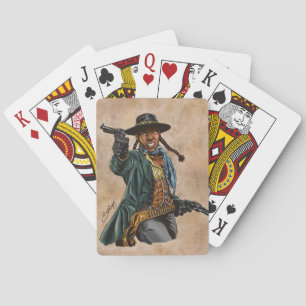 Black cowgirl poker cards