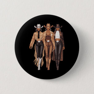 Black Cowgirl Western Tee Rodeo Country Women June Button