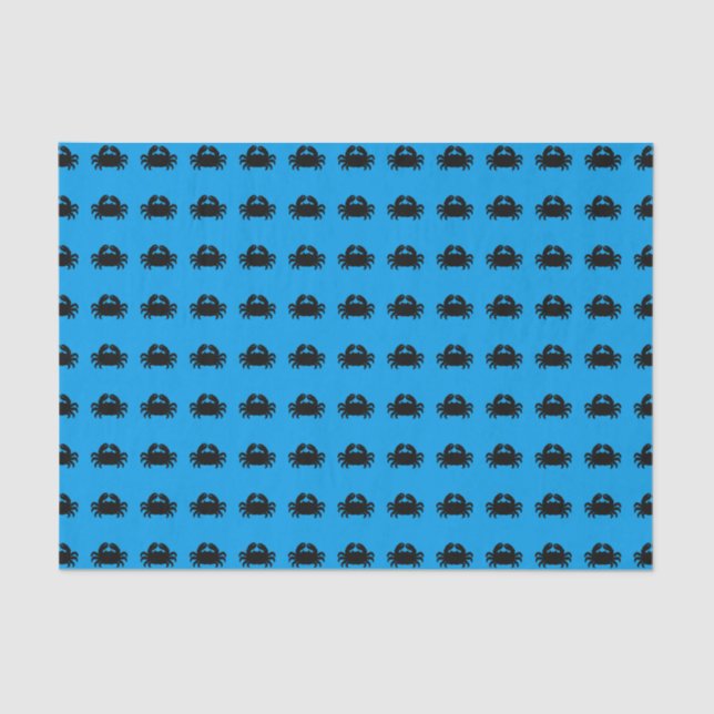 Black Crab Silhouette Tissue Paper (Front)