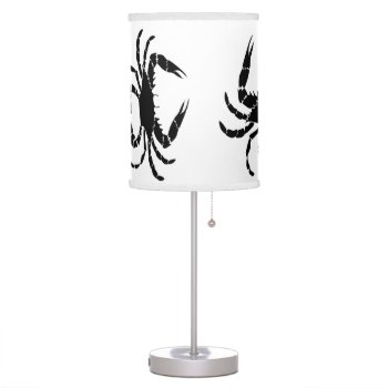 Black Crab Table Lamp by StyleCountry at Zazzle