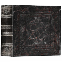 Black Cracked Faux Leather Ancient Tome 3 Ring Binder Black Cracked Faux Leather Ancient Tome 3 Ring Binder
