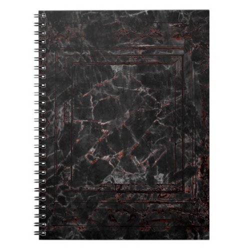 Black Cracked Faux Leather Ancient Tome Notebook