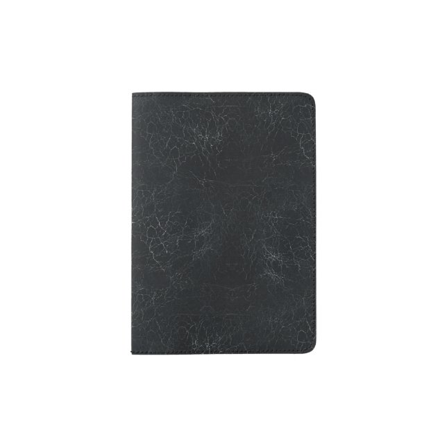 Black Cracking Pattern Passport Holder (Front)