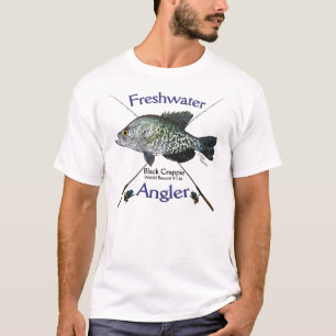 Black Crappie Freshwater angler fishing Tshirt