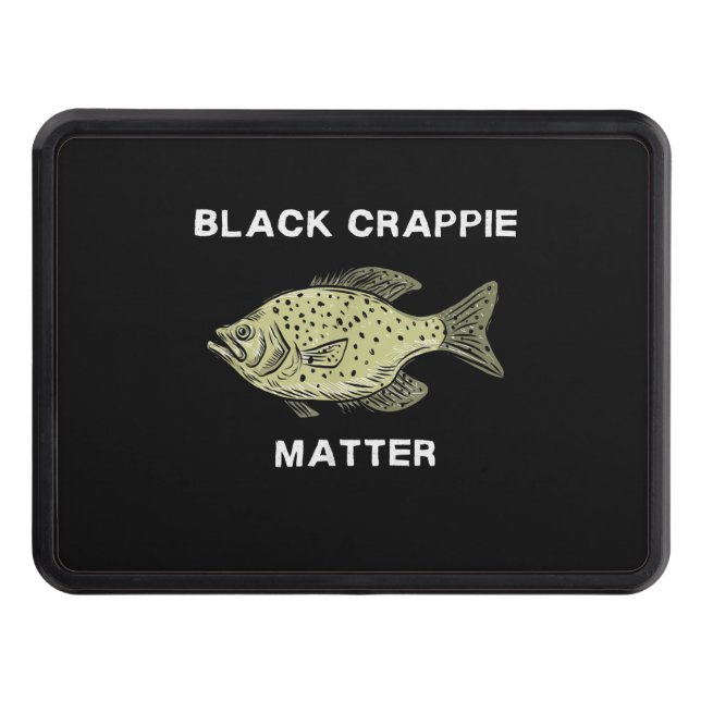 Black crappie matter Crappie fishing Art Hitch Cover (Front)