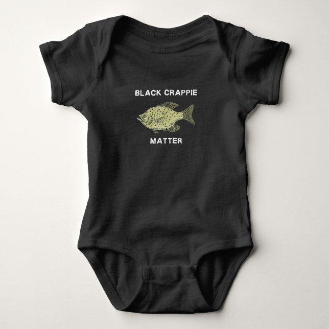 Black crappie matter Crappie fishing Baby Bodysuit (Front)